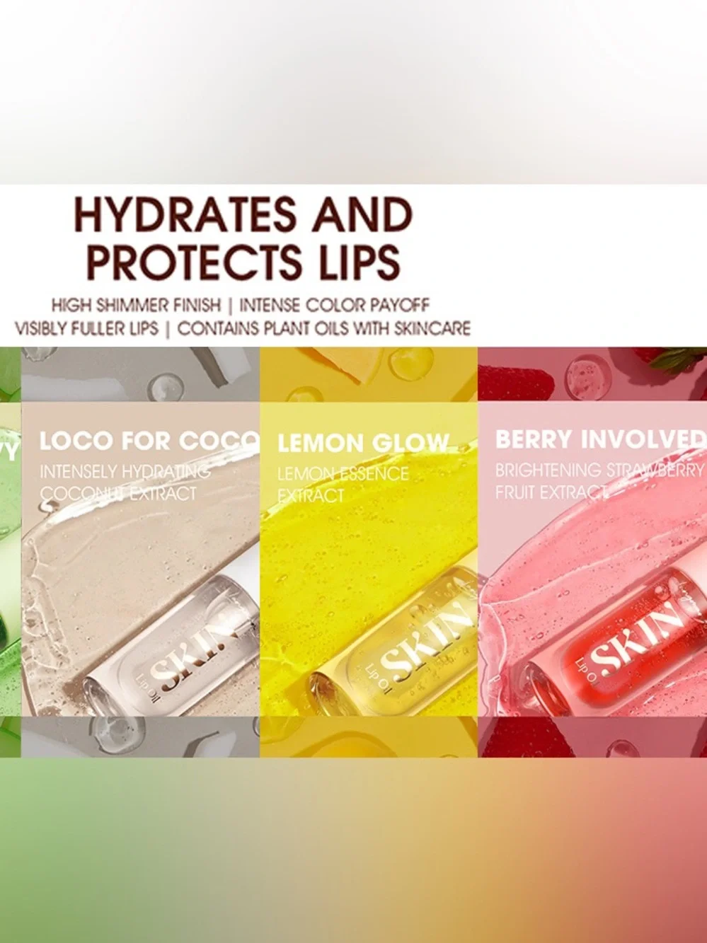 SKIN by LANGMANNI Moisturizing Lip Oil/Balm Lip Care Shade/Flavor BERRY INVOLVED